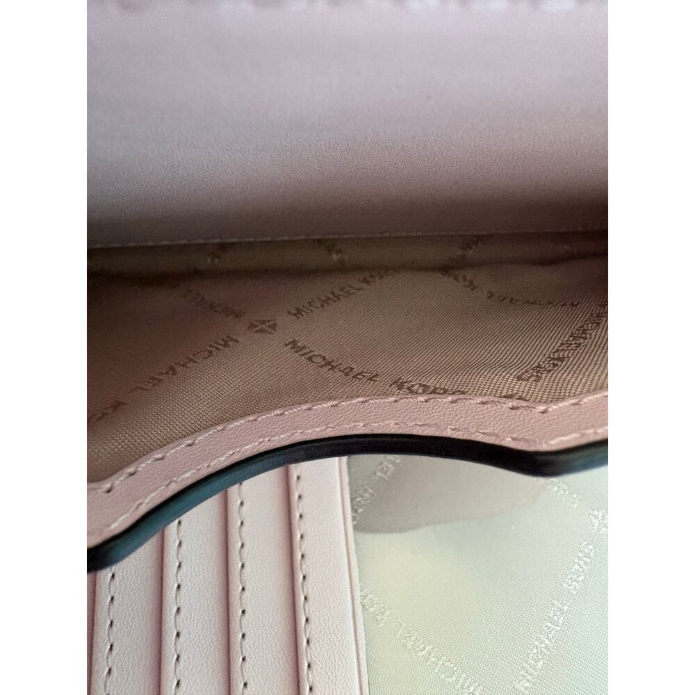 Michael Kors Jet Set Leather Phone Case Wallet Blossom Pink Zip Around Soft MK - Picture 5 of 7